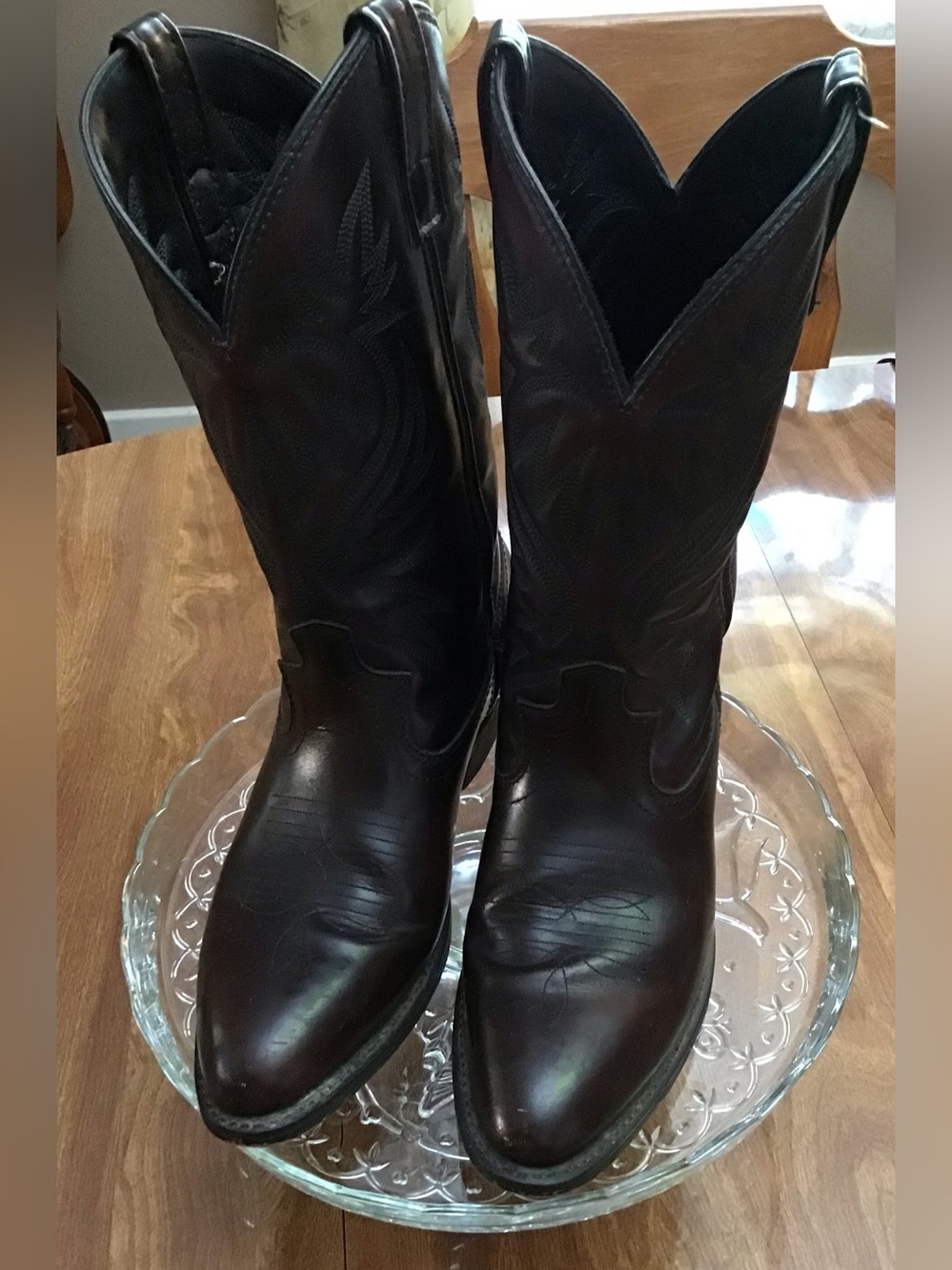 Laredo Men’s 12” (4216) Black Cherry Western Style Traditional Cowboy Boots